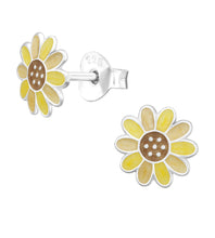 Load image into Gallery viewer, Sterling Silver Sunflower Earring