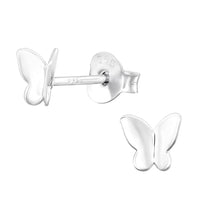 Load image into Gallery viewer, small sterling silver butterfly studs