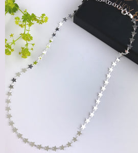 Sterling silver necklace made up from lots of tiny stars 