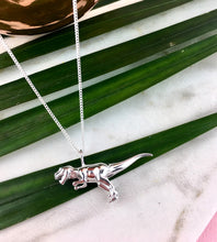 Load image into Gallery viewer, Sterling Silver T-Rex Dinosaur Necklace