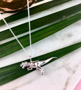 BEST SELLER Sterling Silver T-Rex Dinosaur Necklace